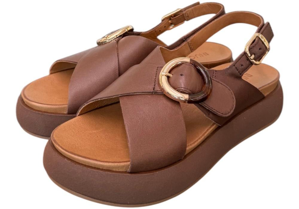 Sandalo incrocio cioccolato Z40 Inuovo<BR/> 