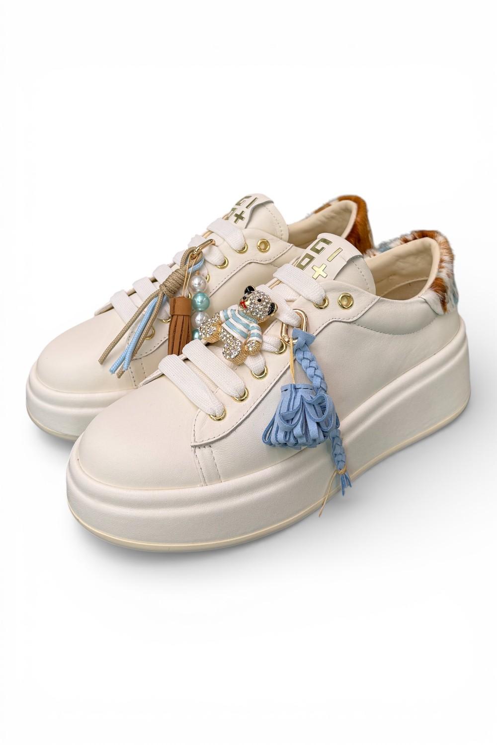 Sneaker Gioplus Oliva latte mucca charms<BR/> 