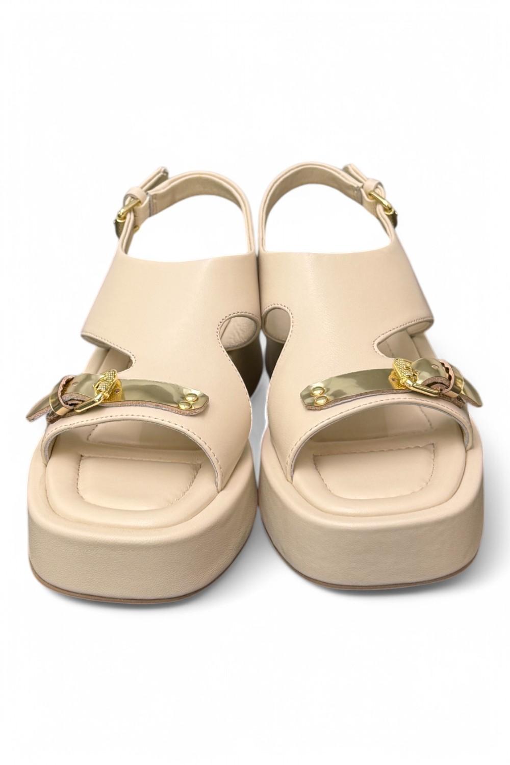 Sandalo asimmetrico burro Zanon<BR/> 