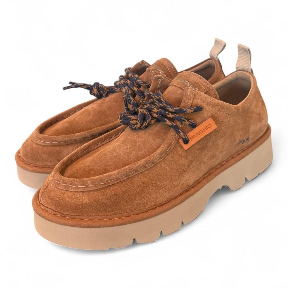Allacciato uomo Panchic P009 ingegnere suede cognac 