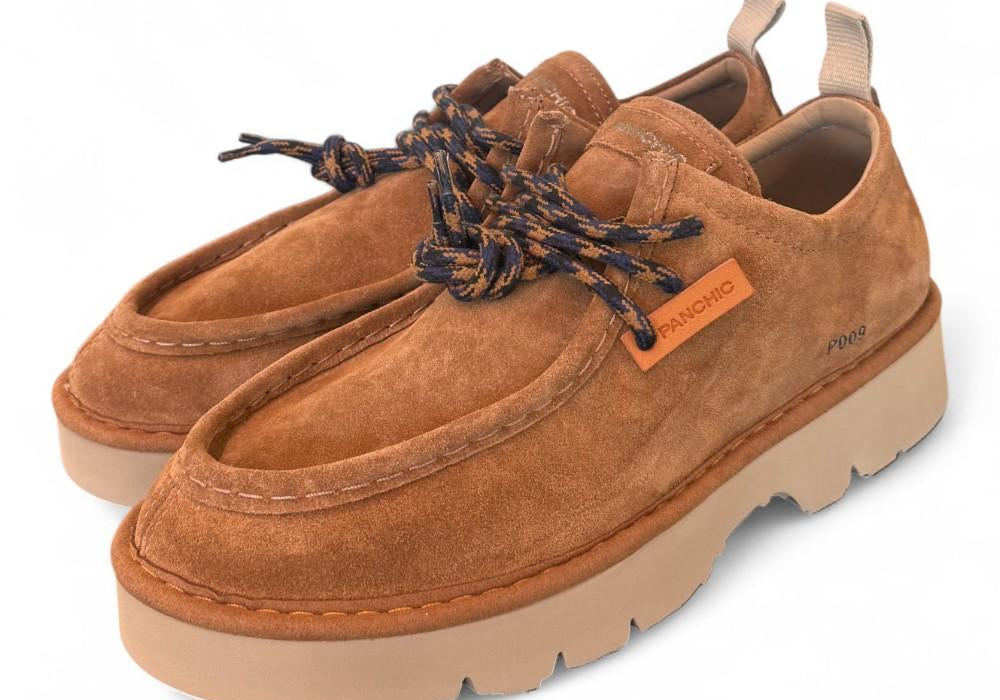 Allacciato uomo Panchic P009 ingegnere suede cognac 
