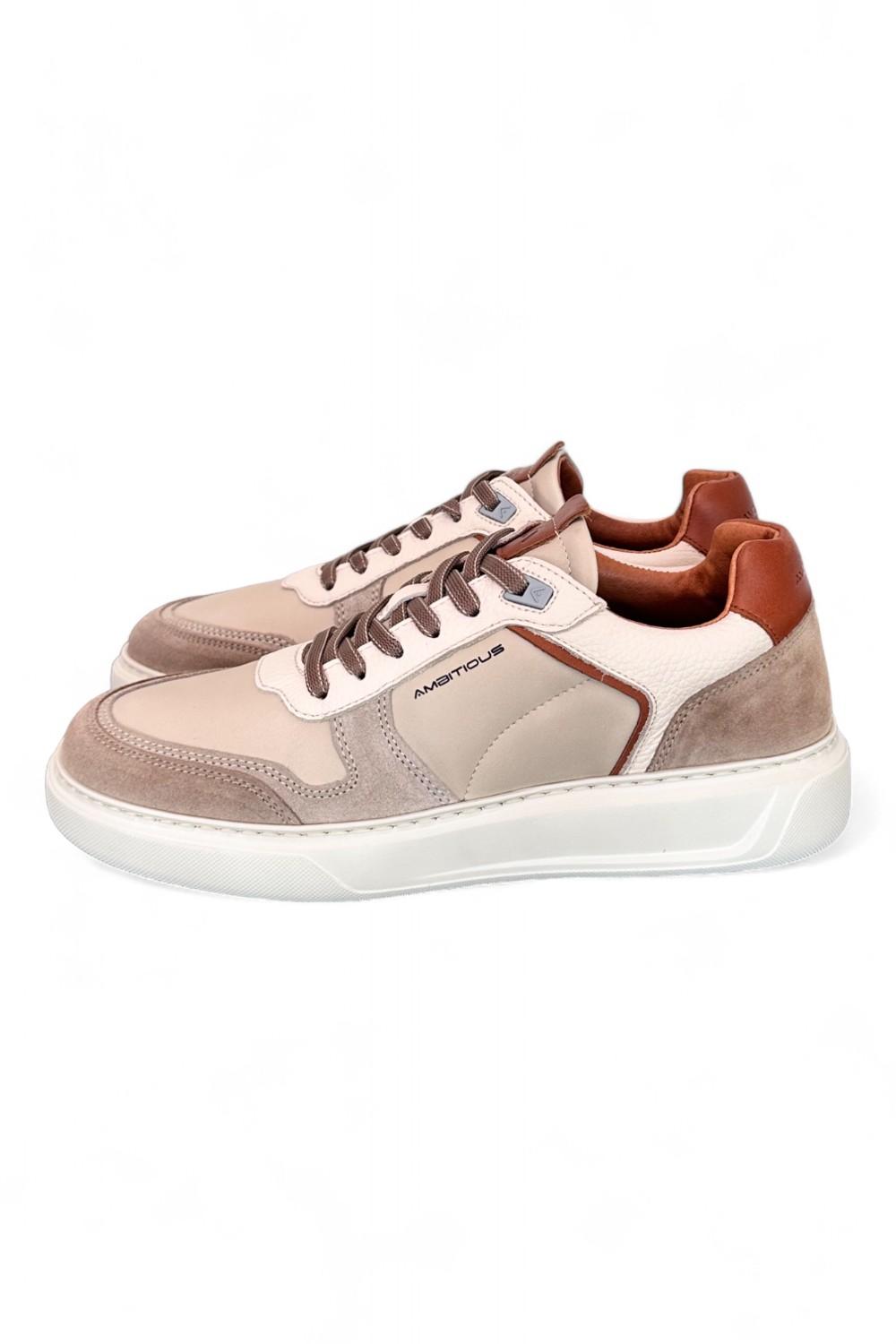 Sneaker uomo basket latte Ambitious 