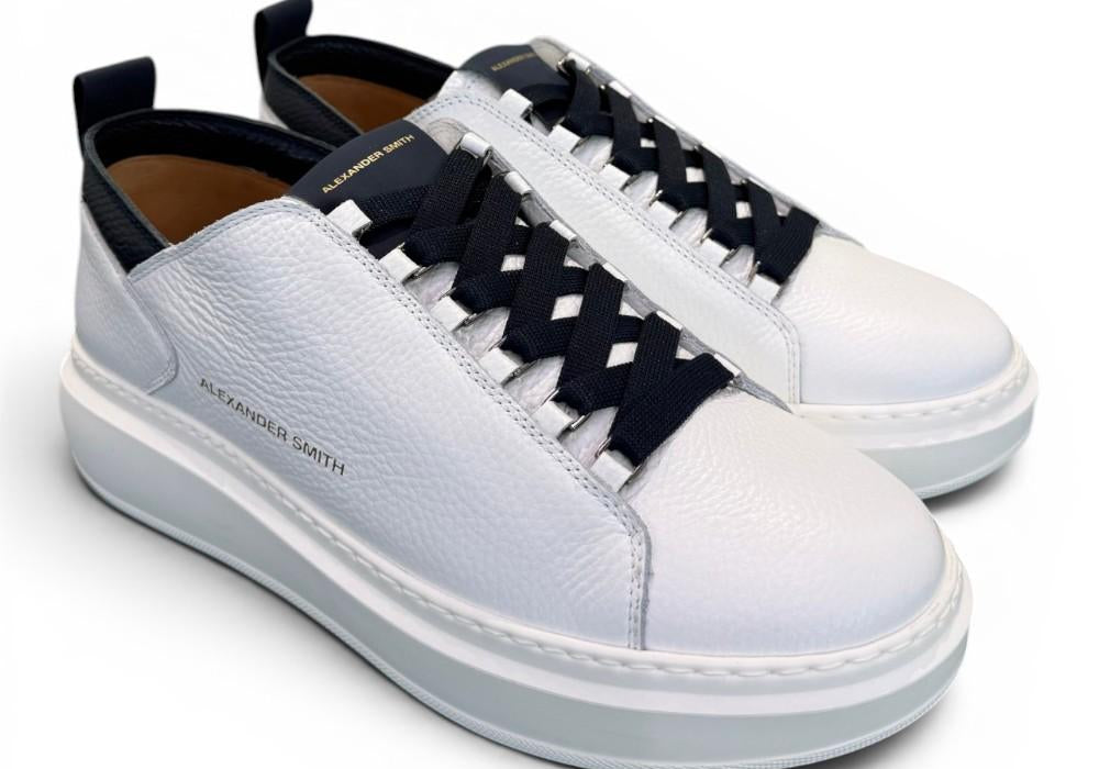 Sneaker Wembley man Alexander Smith bottalato white blu 