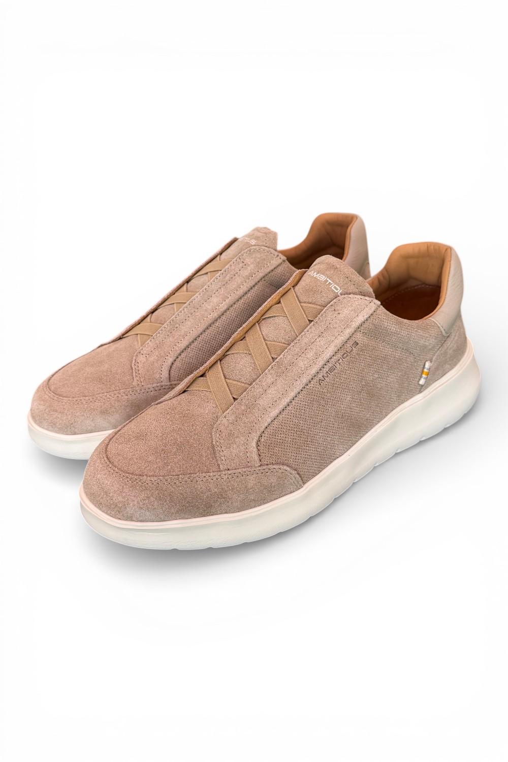 Sneaker no laces suede taupe Ambitious Hover 