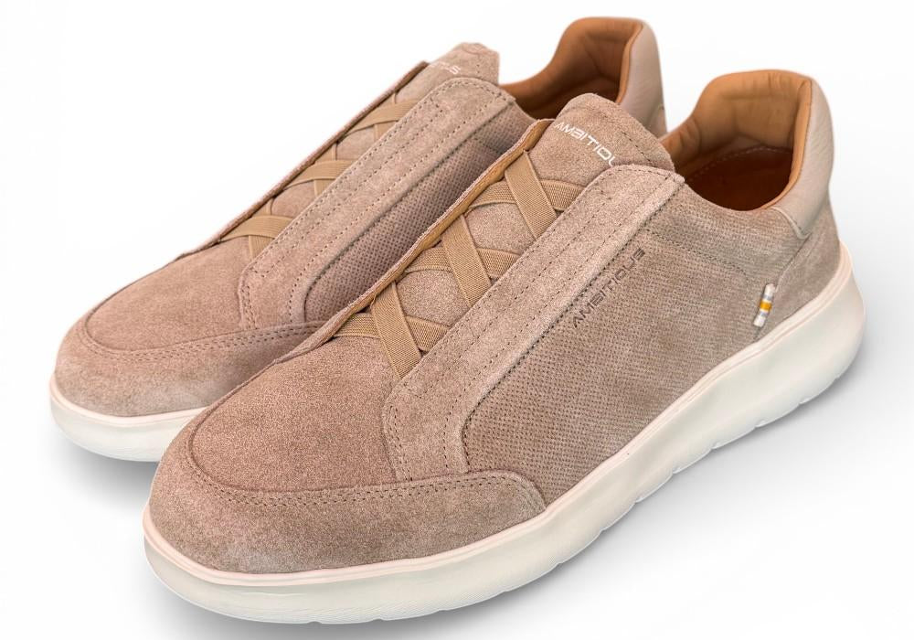 Sneaker no laces suede taupe Ambitious Hover 