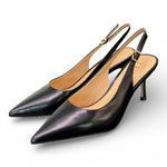 Slingback pelle nera T70 Chiconic 