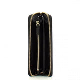 Portafoglio Metallic Soft Zip Around Black<BR/> 