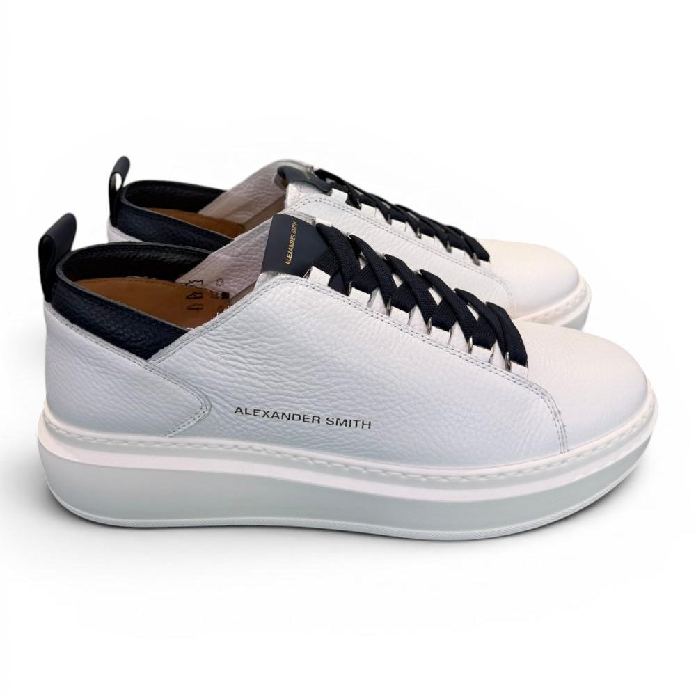 Sneaker Wembley man Alexander Smith bottalato white blu 