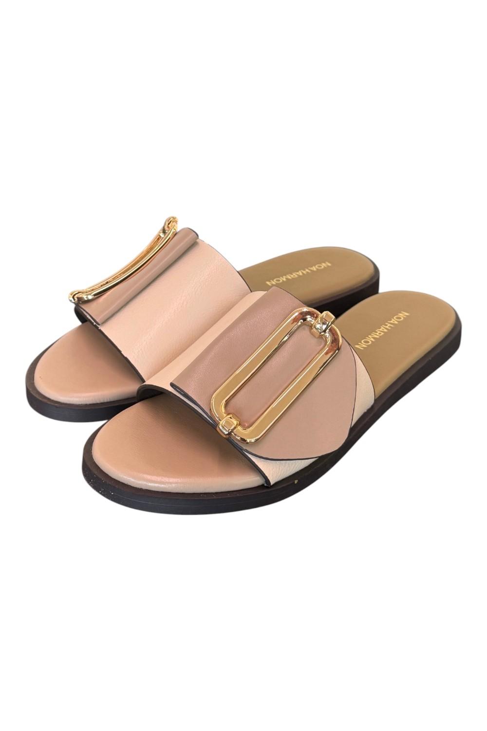 Ciabatta fibbia beige latte Noa Harmon 