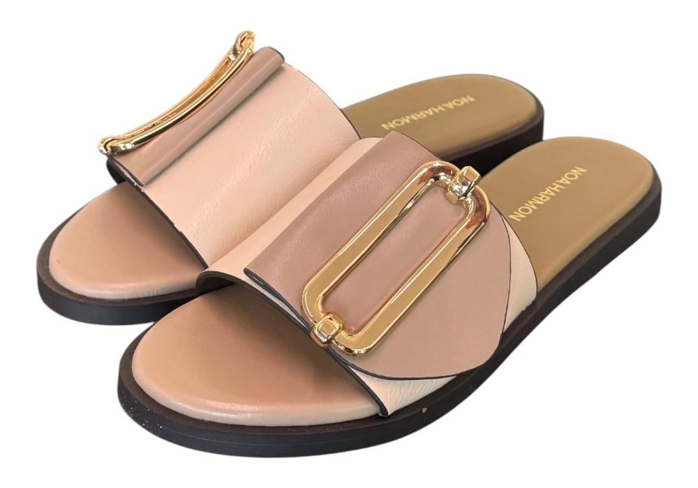 Ciabatta fibbia beige latte Noa Harmon 