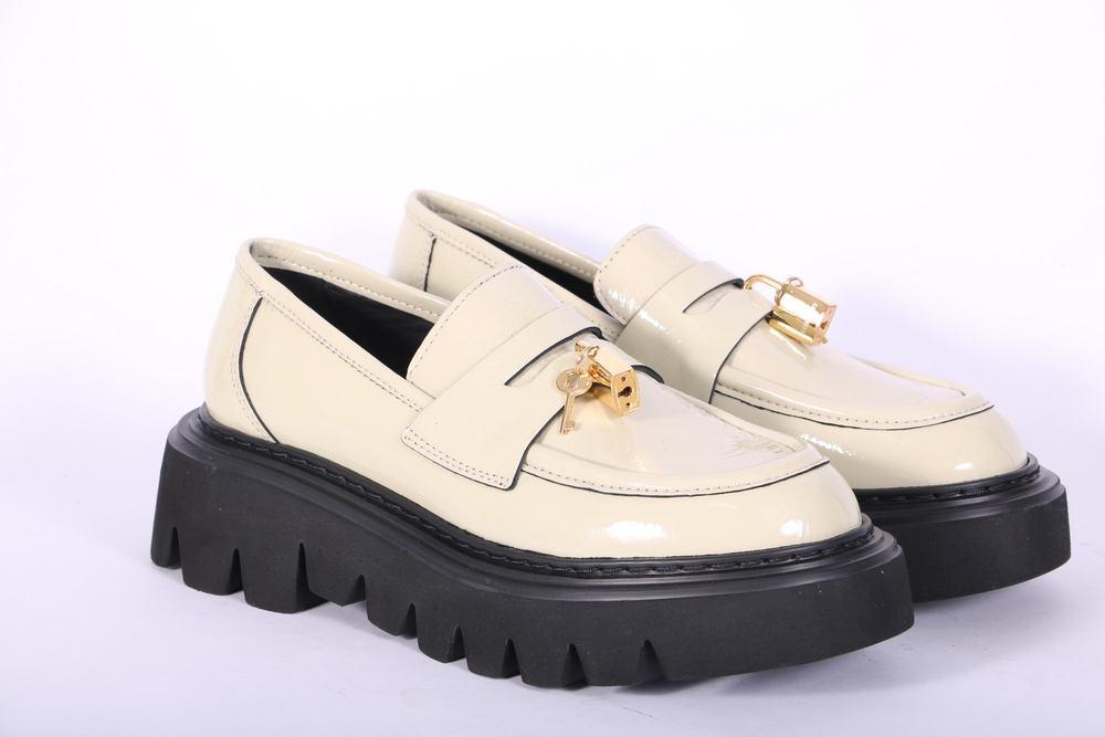 Mocassino lucchetto naplak panna XL Stokton<BR/> 