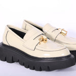 Mocassino lucchetto naplak panna XL Stokton<BR/> 