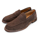 Mocassino suede testa di moro Franco Fedele<BR/> 