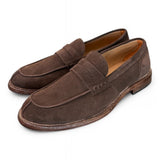Mocassino suede testa di moro Franco Fedele<BR/> 