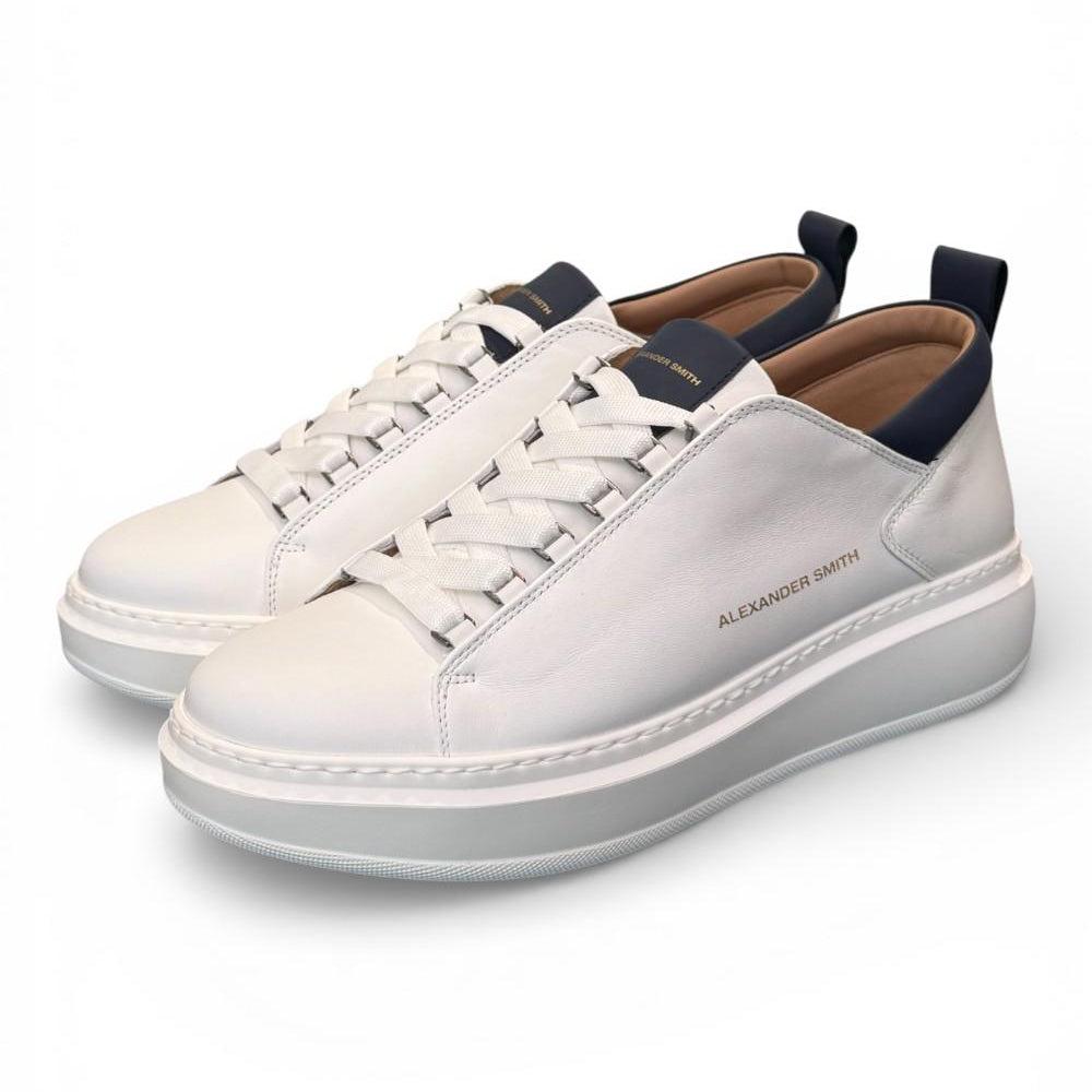 Sneaker Wembley man Alexander Smith white blu 