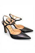 Slingback cintino pelle nera Matteo Pitti