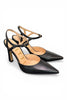 Slingback cintino pelle nera Matteo Pitti