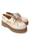 Scarpa barca XL pelle bianca Antica Bottega