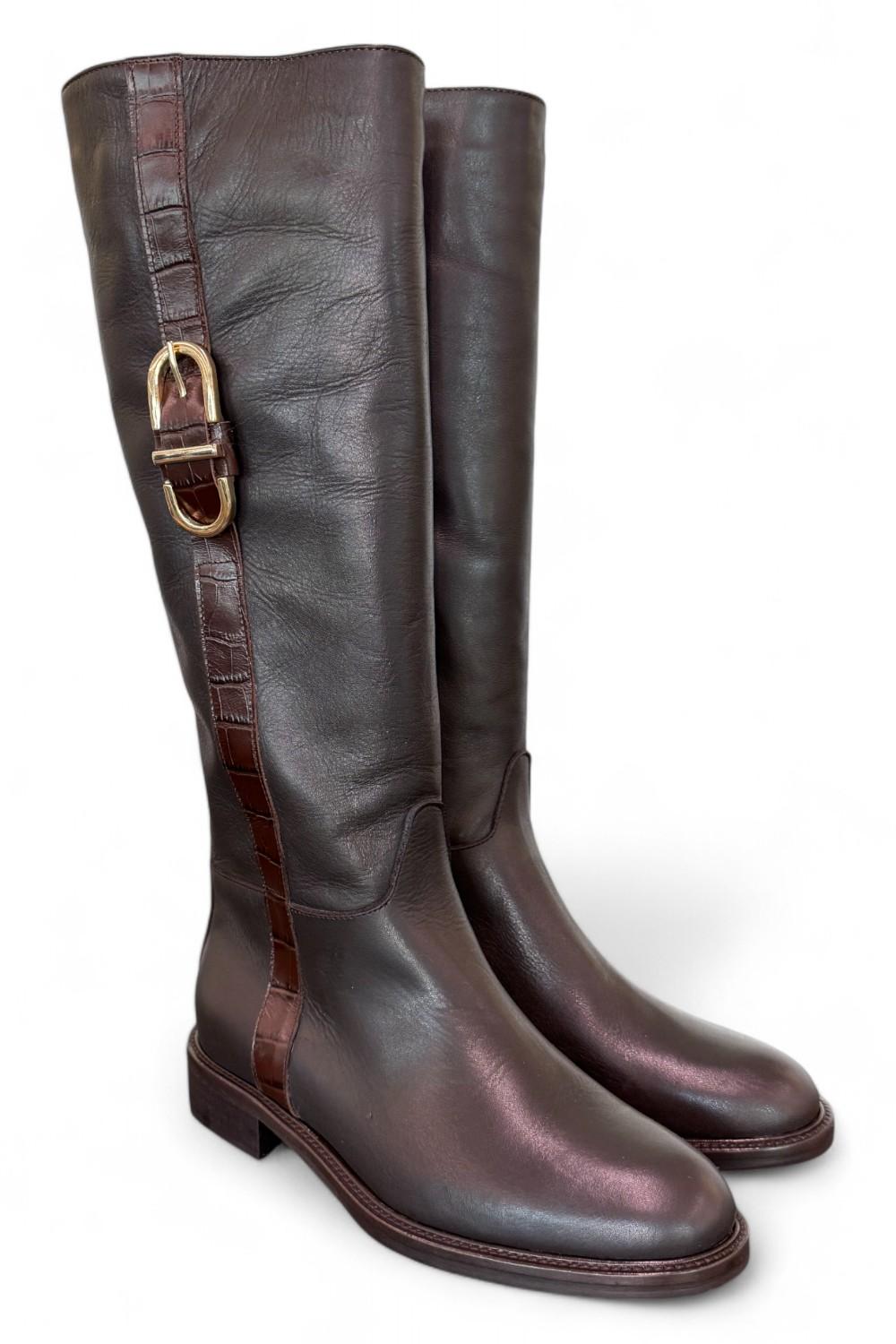 Stivale cavallerizzo testa di moro accessorio Cuir Noir 