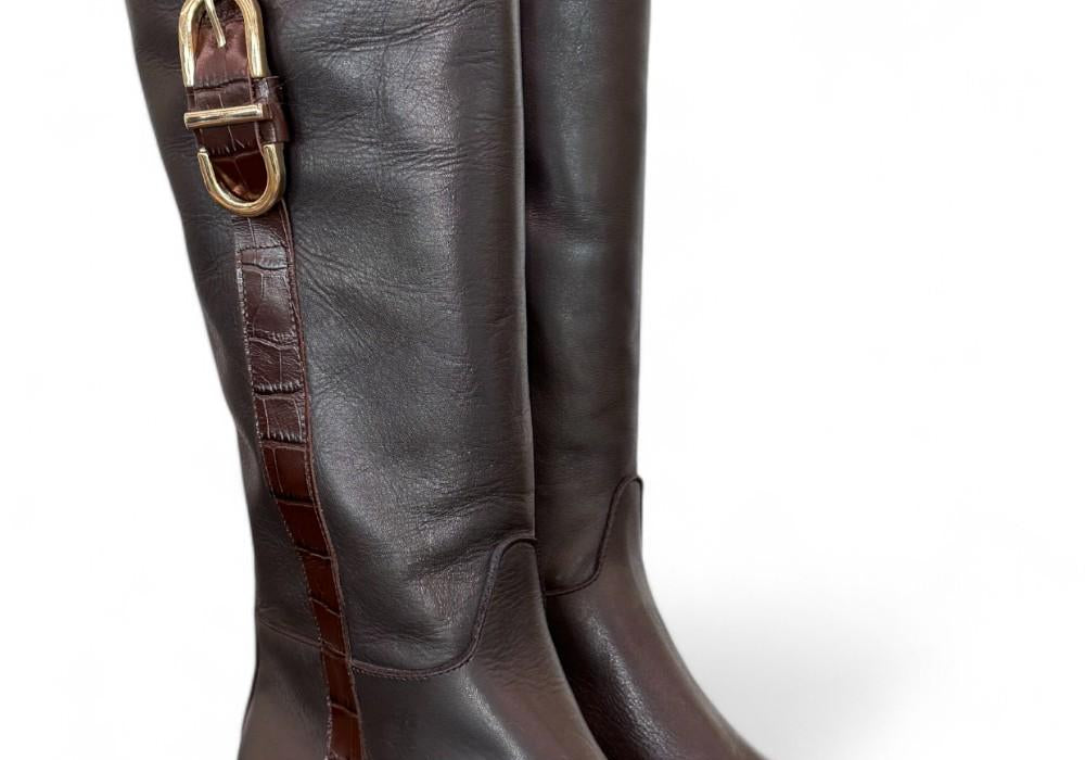 Stivale cavallerizzo testa di moro accessorio Cuir Noir 