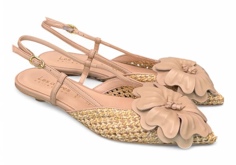 Slingback rete fiore canapa Les Autres<BR/> 