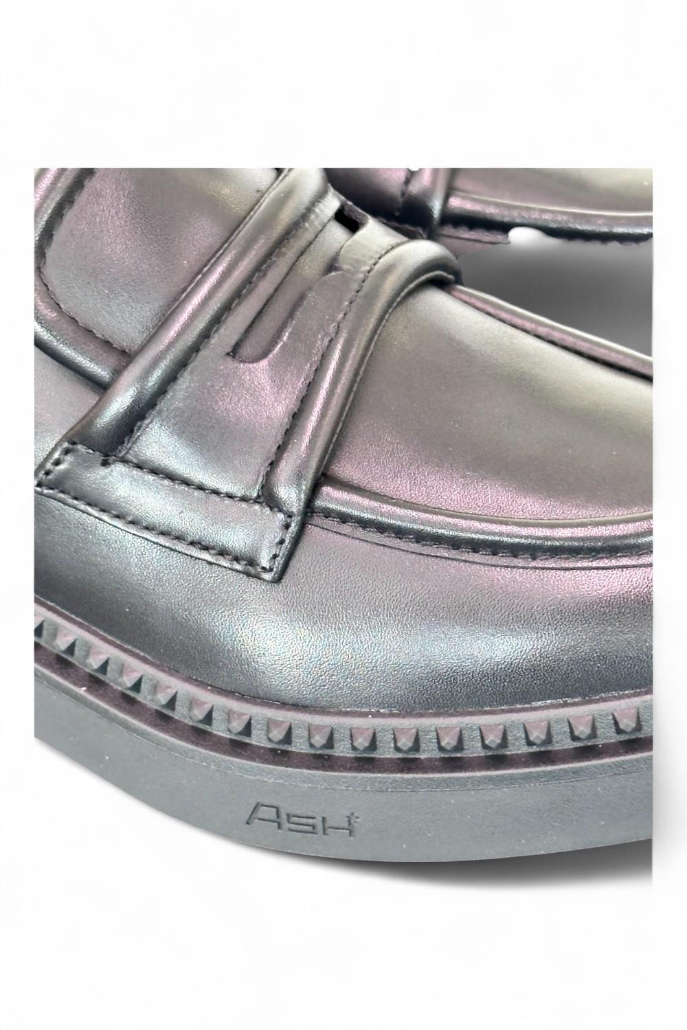 Mocassino Ash Miracle pelle nera<BR/> 