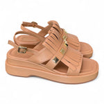Sandalo pelle grano frangia Bruno Premi<BR/> 