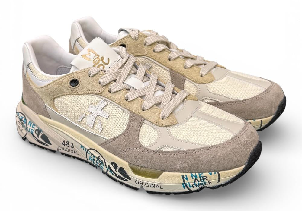 Sneaker uomo Mase 8018 Premiata beige grigio 