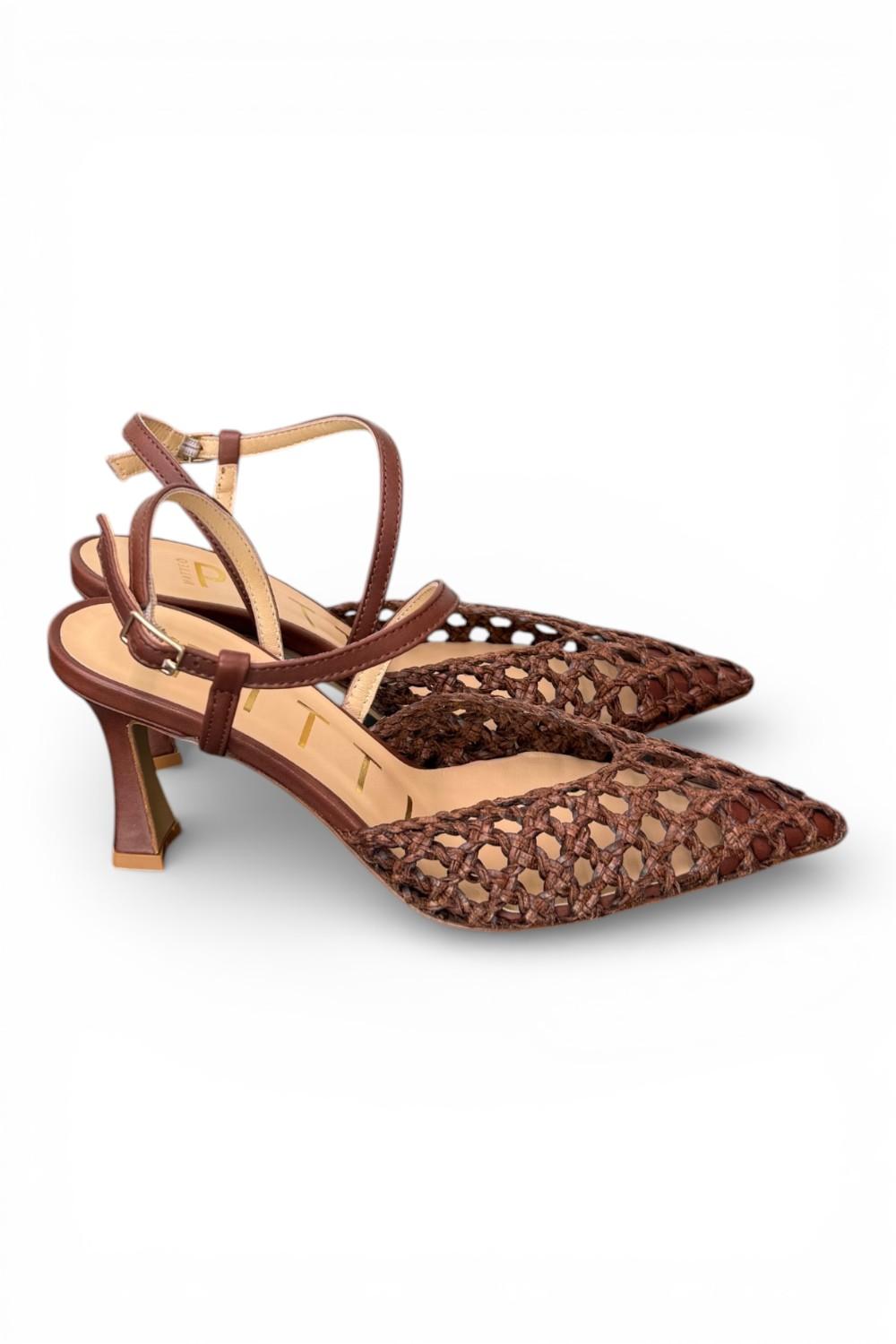 Slingback rafia bruciato T70  Matteo Pitti 