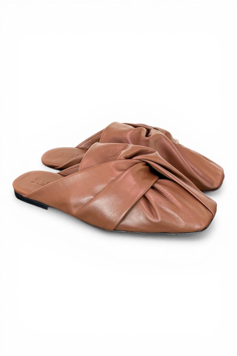 Sabot nodo pelle marrone JVAM<BR/> 