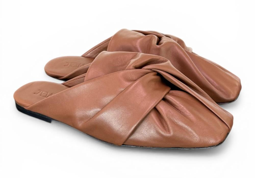 Sabot nodo pelle marrone JVAM<BR/> 