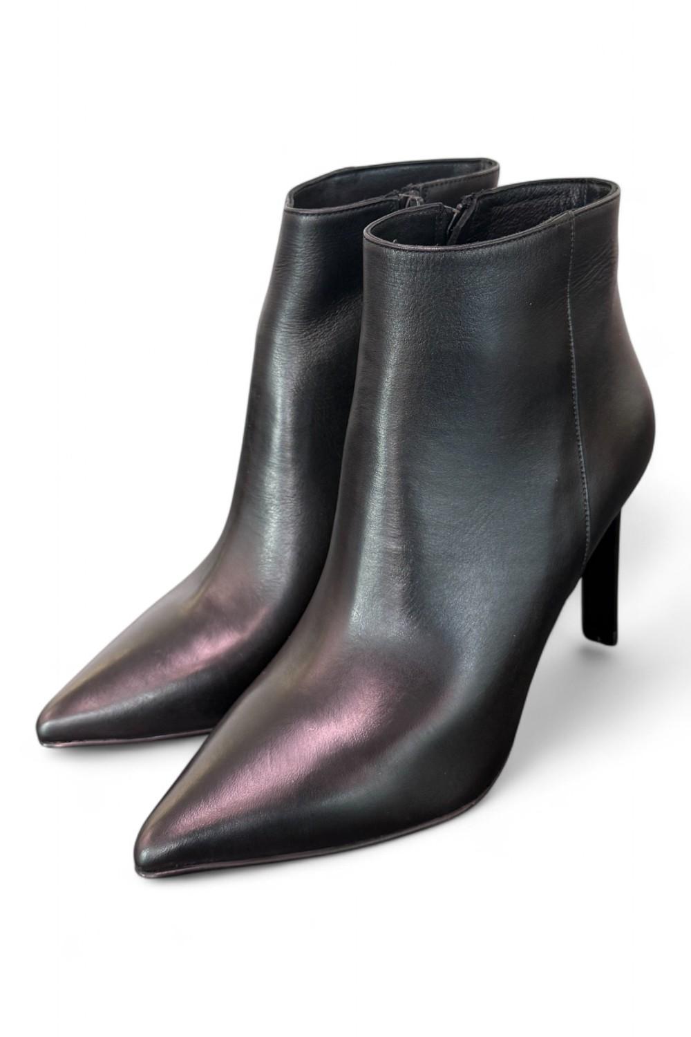 Stivaletto pelle nera T100 Albano 