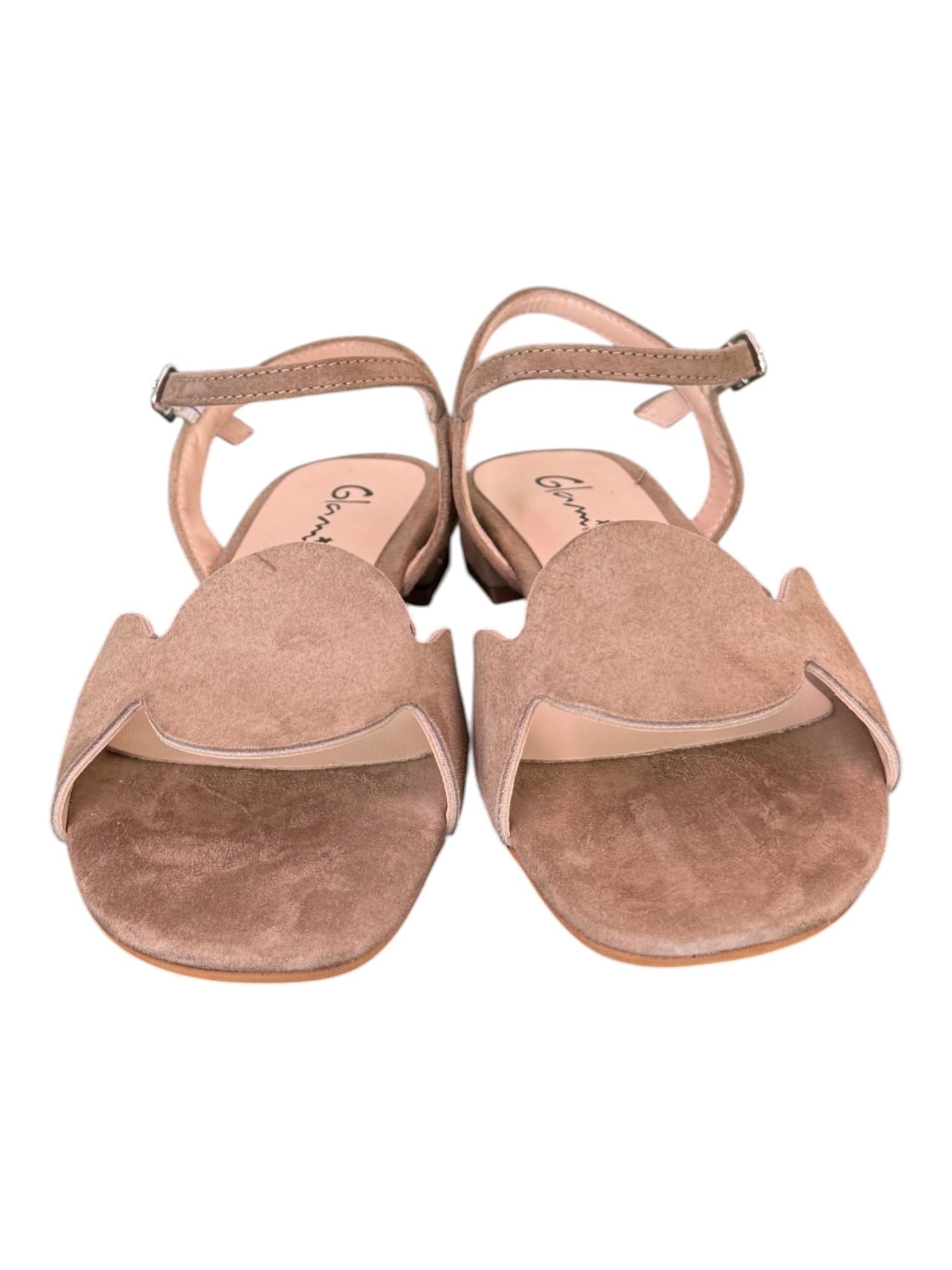 Sandalo cerchi suede terra Glam<BR/> 