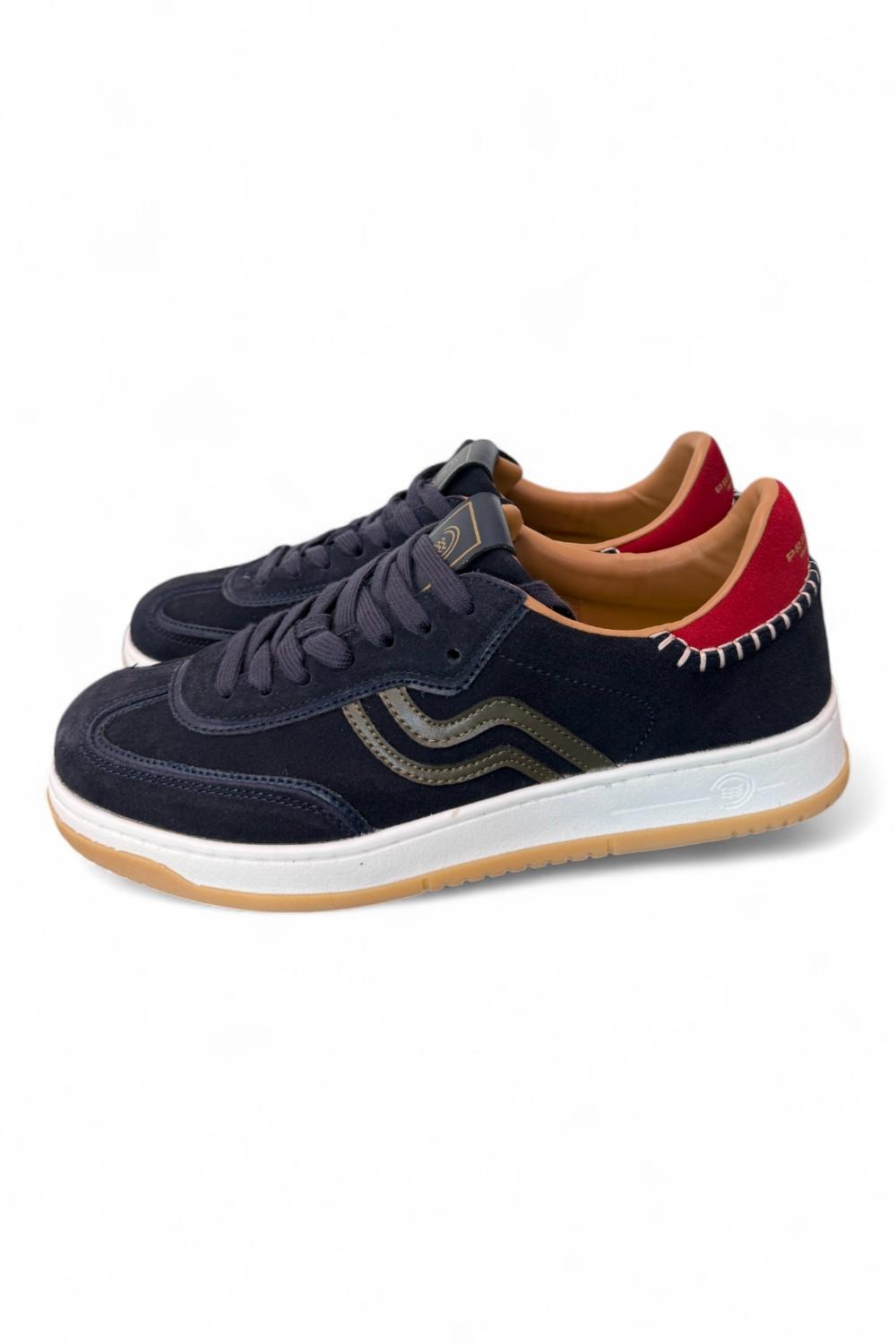 Sneaker uomo hi suede blu Primabase <BR/> 