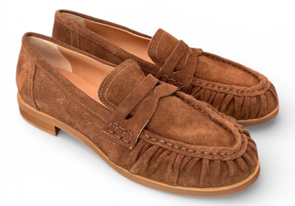 Mocassino donna suede cioccolato Studiouno 