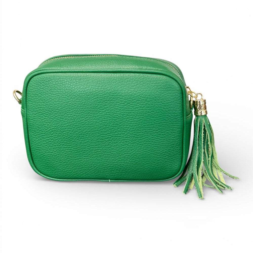 Borsina camera case pelle verde 
