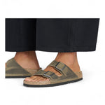 Ciabatta arizona Oil Leatjer Khaki Birkenstock 1027039 uomo 
