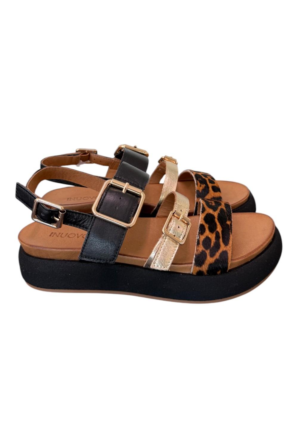 Sandalo fasce multicolor leo z 40 Inuovo<BR/> 