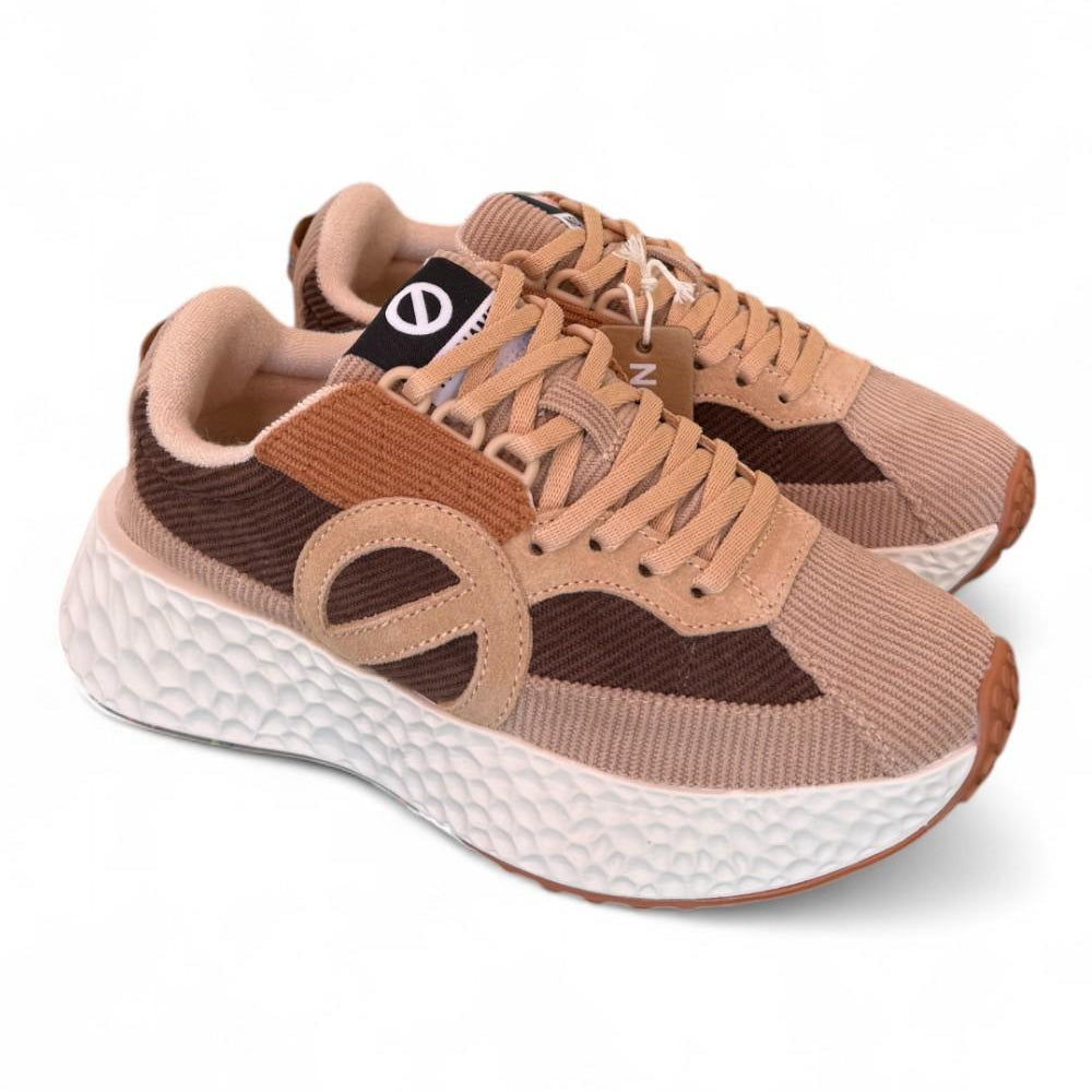 Sneaker donna Carter No Name velluto multicolor marrone 