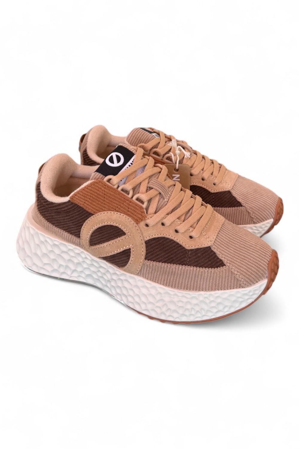 Sneaker donna Carter No Name velluto multicolor marrone 