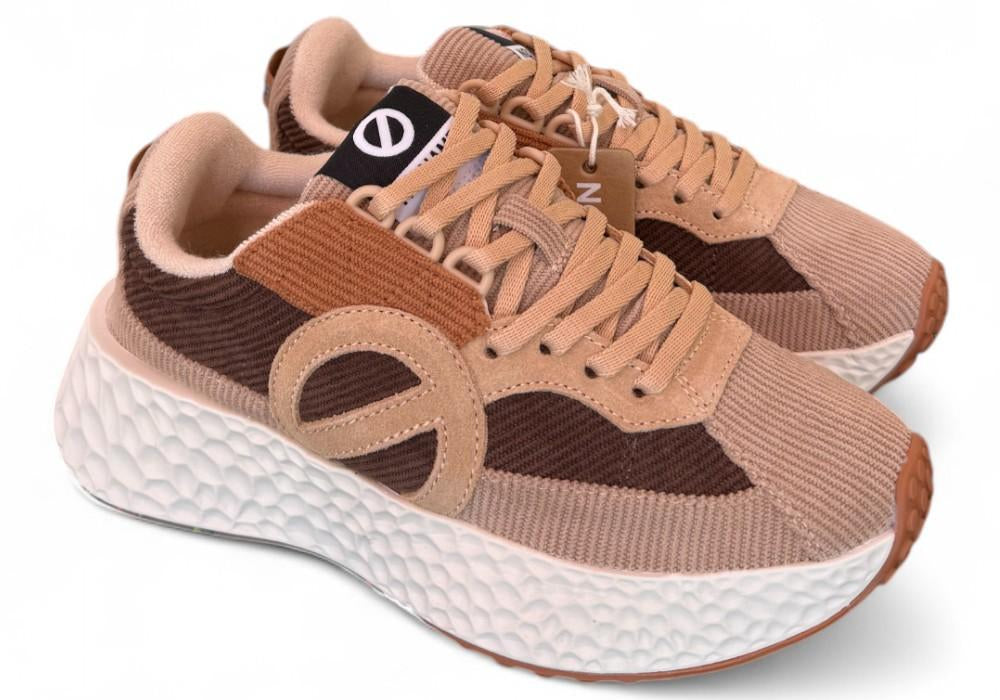 Sneaker donna Carter No Name velluto multicolor marrone 