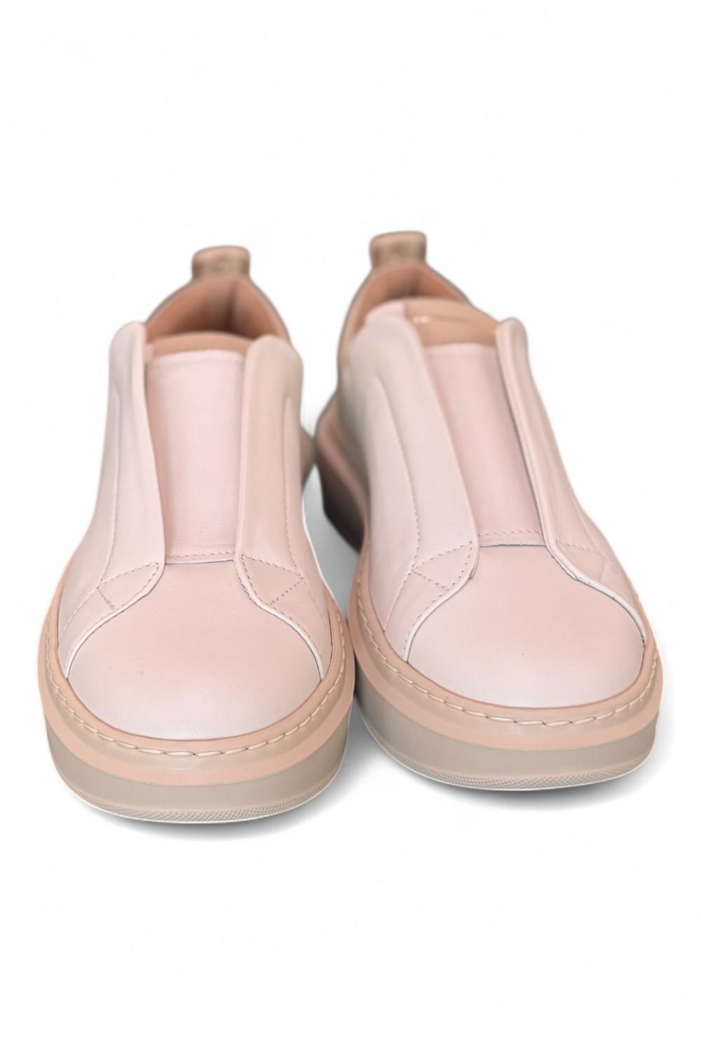 Sneaker donna Wembley slip on white nude Alexander Smith<BR/> 