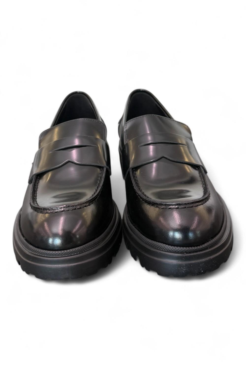 Mocassino spazzolato nero Uma Parker 