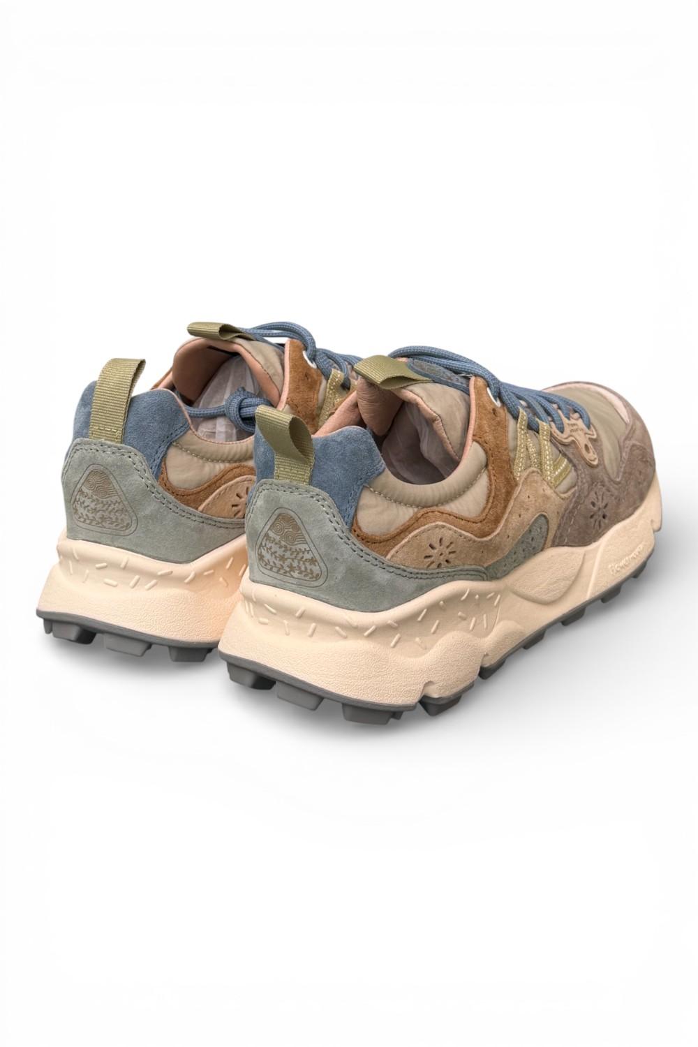 Sneaker uomo Yamano 3 1D53 grey beige Flower Mountain 