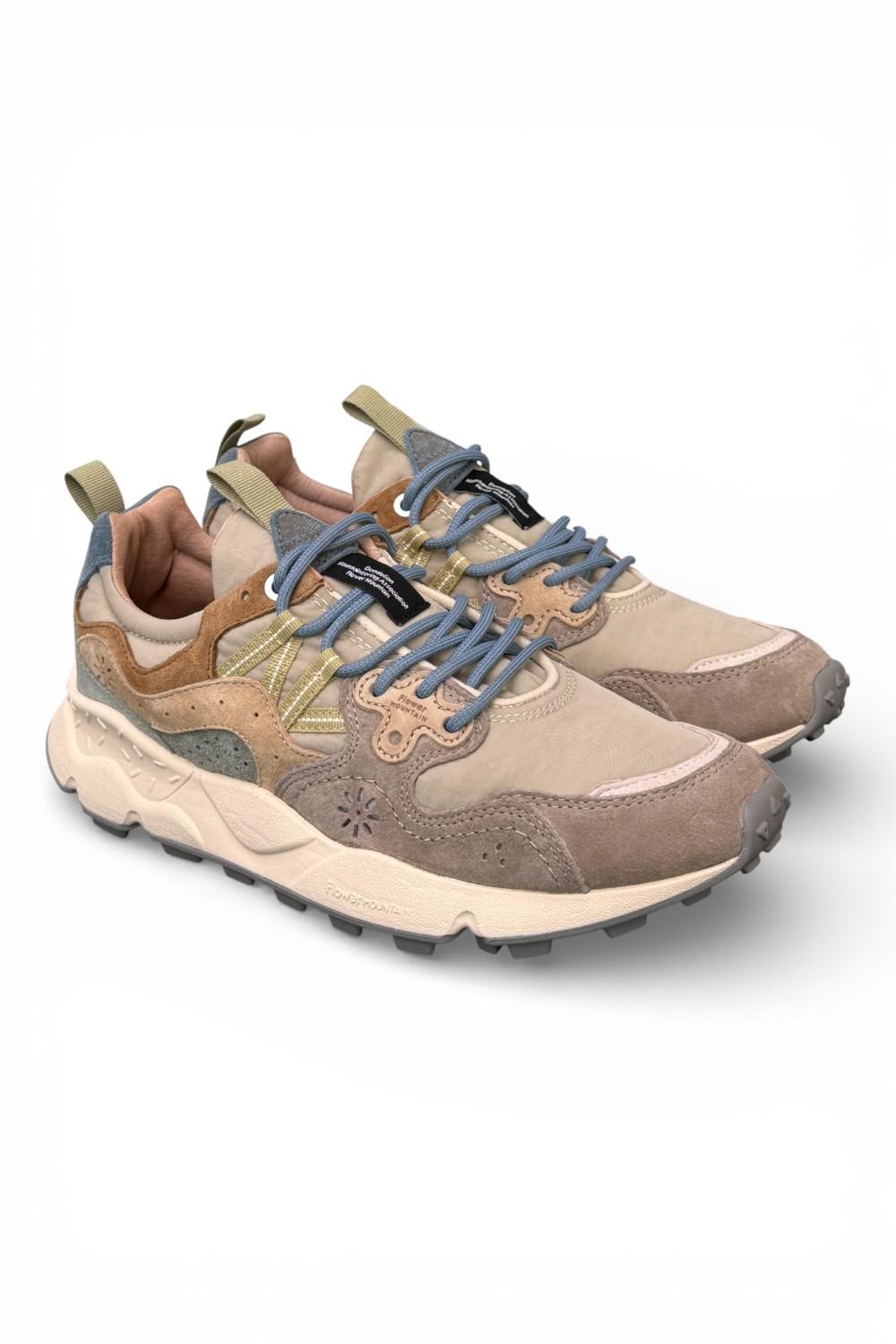 Sneaker uomo Yamano 3 1D53 grey beige Flower Mountain 