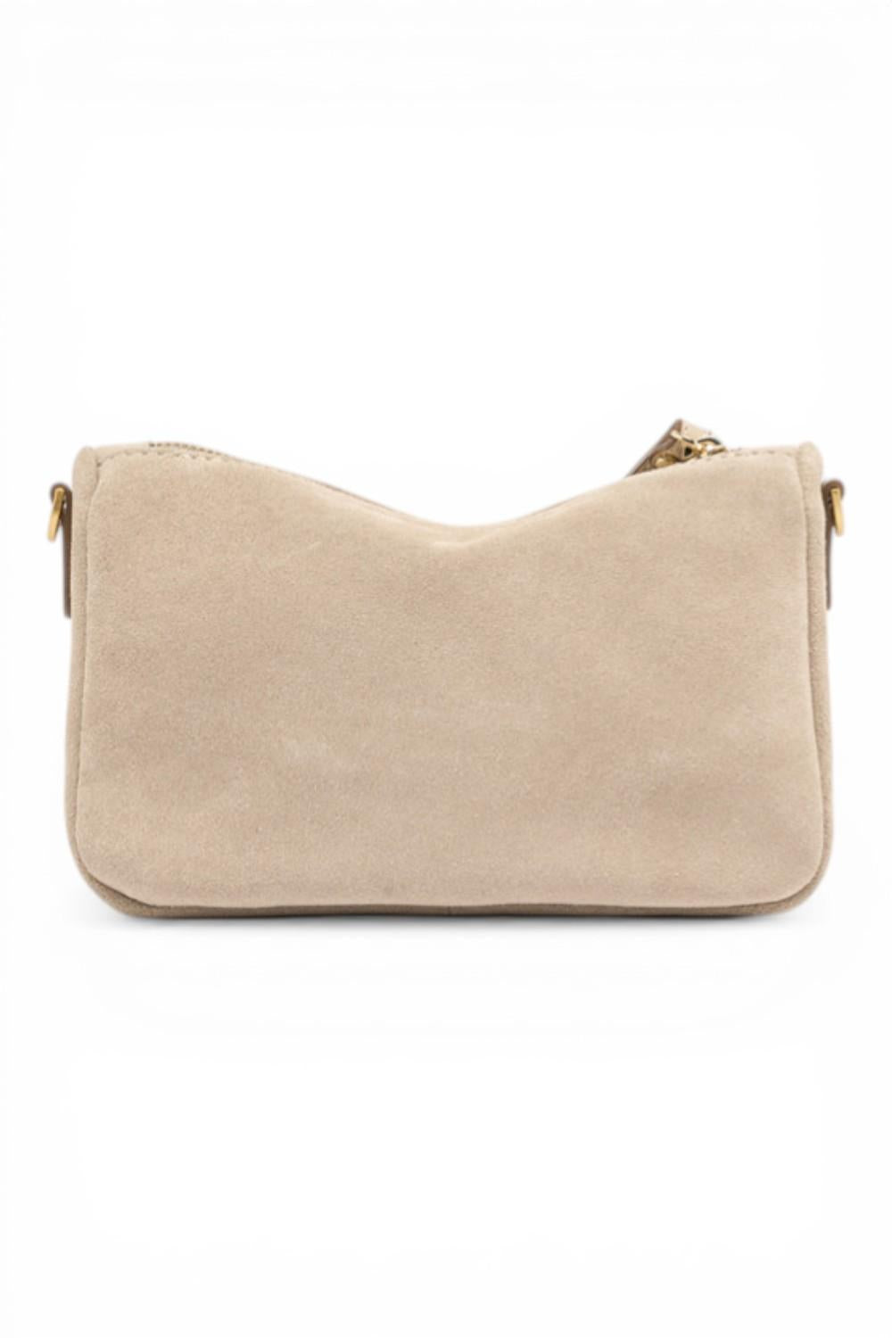 Pochette Nora suede nude piccola Gianni Chiarini<BR/> 