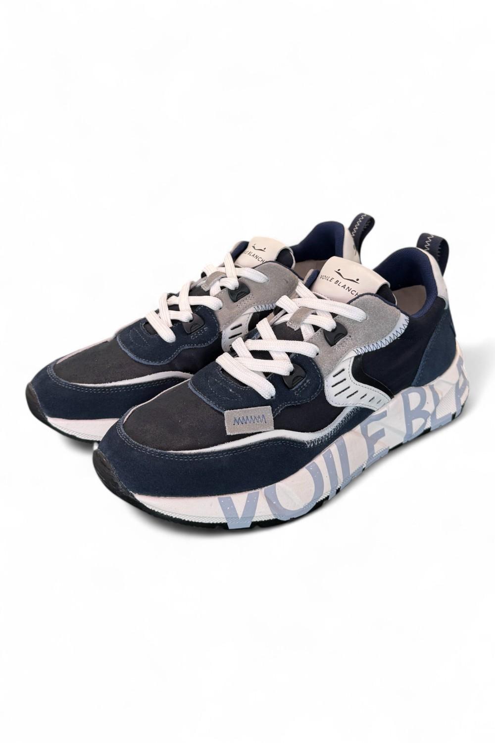 Sneaker uomo Club 01 Blu Voile Blanche<BR/> 