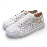Sneaker donna pizzo bianco Stokton<BR/> 