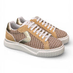 Sneaker donna Voile Blanche Lipari 1E53 tessuto beige platino 