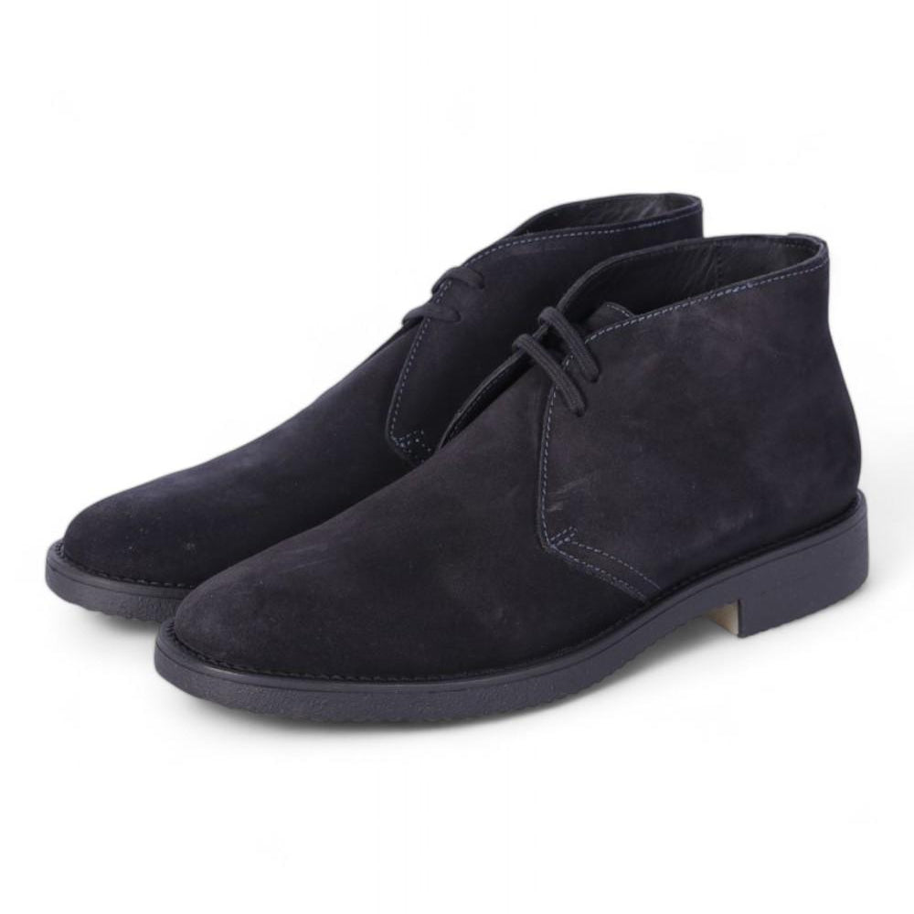 Polacco uomo suede blu Antica Cuoieria 